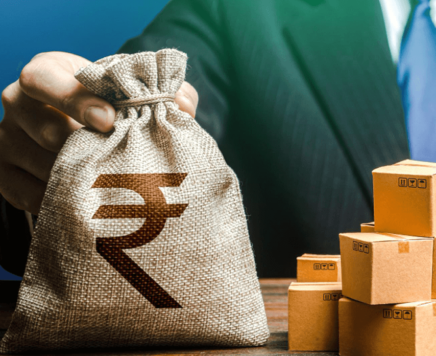 Money Bag with Rupee Symbol